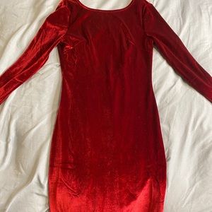 Velvet long sleeve dress